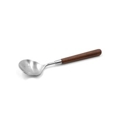 Stainless Steel Soup Spoon With Wooden Handle